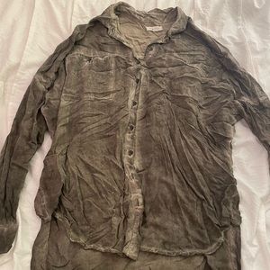 Urban Outfitters Green Button Down
